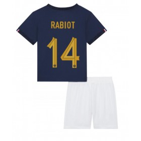 Frankrike Adrien Rabiot #14 Hemmakläder Barn VM 2022 Kortärmad (+ Korta byxor)